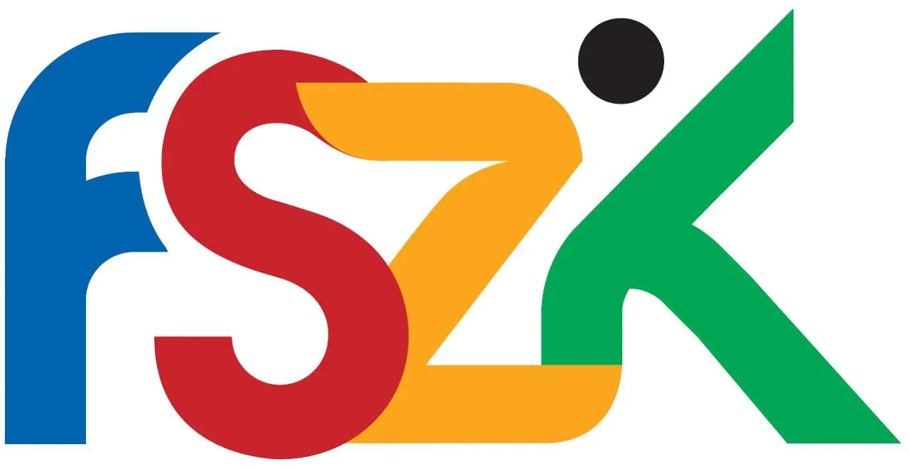 A képen az fszk felirat olvasható kék, piros, sárga és zöld színekben.